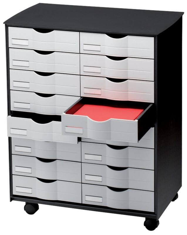 Paperflow Mobiel ladeblok 60 mm Grijs, zwart 58 x 34,3 x 71,5 cm