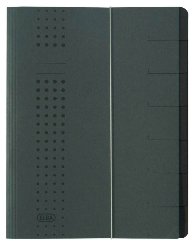 ELBA Sorteermap Sorteermappen Chic A4 Antraciet Karton 25 x 1,2 x 31,5 cm