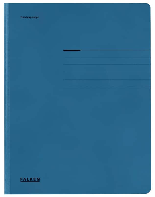 Falken 3 flap mappen A4 Blauw Karton 24 x 31,8 cm