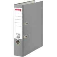 Viking Breed Ordner A4 75 mm Grijs 2 Ringen Karton, PP (Polypropeen) Mat Staand