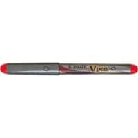 Pilot V-Pen silver Vulpen 0.5 mm Rood