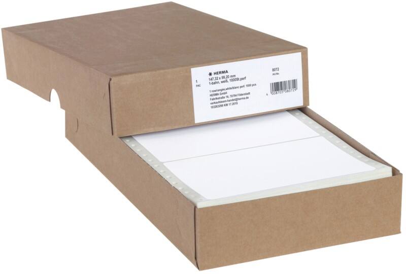 HERMA Etiketten 8072 Klevend Wit 147,3 x 99,2 mm  1000 Stuks