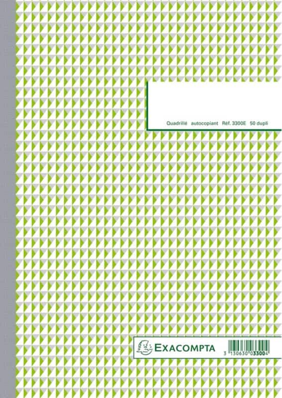 Exacompta Orderboek Wit Geruit 5 x 5 mm A4 21 x 29,7 cm 57 g/m²2 x 25 vellen