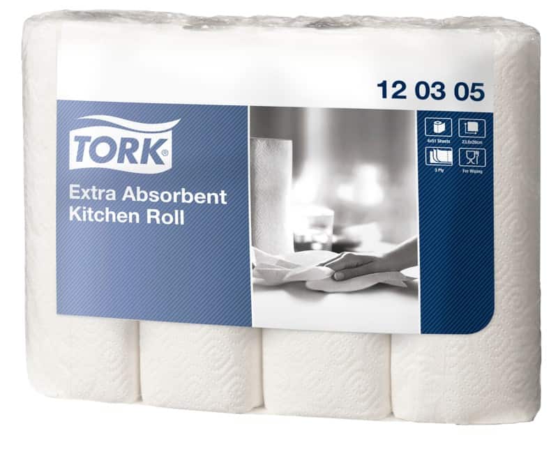Tork Keukenrol Premium Extra Absorbent 3-laags 4 Rollen à 51 Vellen