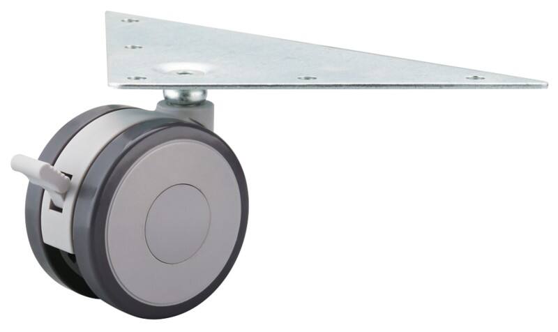 Hammerbacher Future Zwenkwielen Lichtgrijs 90 mm