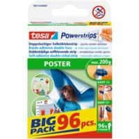 tesa Strip Powerstrips Poster Transparant 20 mm (B) x 0,045 m (L) Poster 96 Stuks