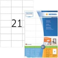 HERMA Etiketten 4616 Klevend A4 Wit 70 x 42,3 mm  200 Vellen à 21 Etiketten