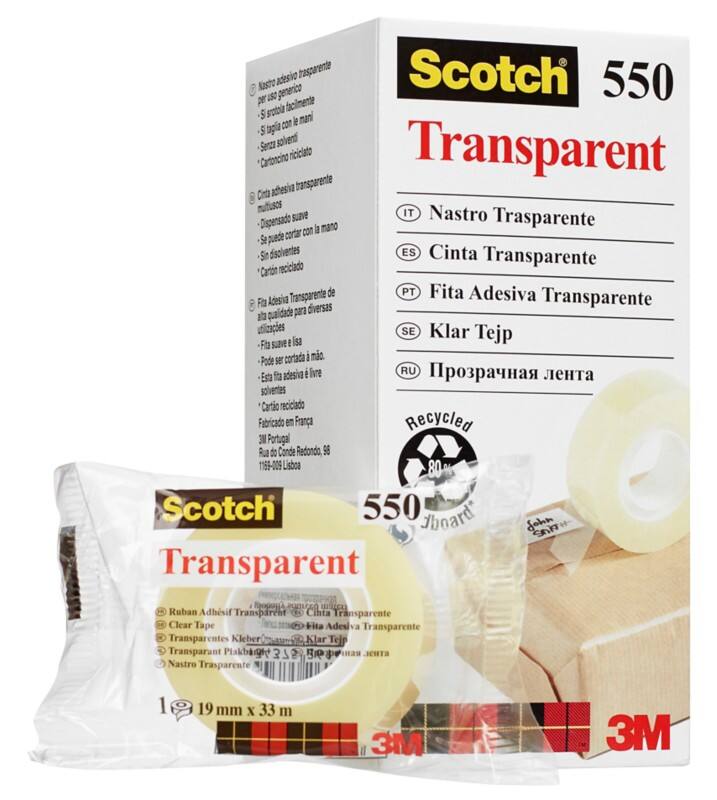 Scotch Plakband FT510029596 Transparant 19 mm (B) x 33 m (L) PP (polypropyleen) 8 Rollen à 33 m