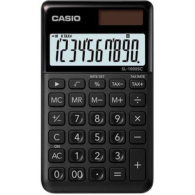 Casio Zakrekenmachine SL-1000SC-BK 10-cijferige display Zwart