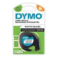 DYMO LT Etiketteertape Authentiek 91221 S0721660 Zelfklevend Zwart op Wit 12 mm x 4 m