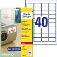 AVERY Zweckform L6140-20 Speciale etiketten A4 Wit 45,7 x 25,4 mm 20 Vellen à 40 Etiketten