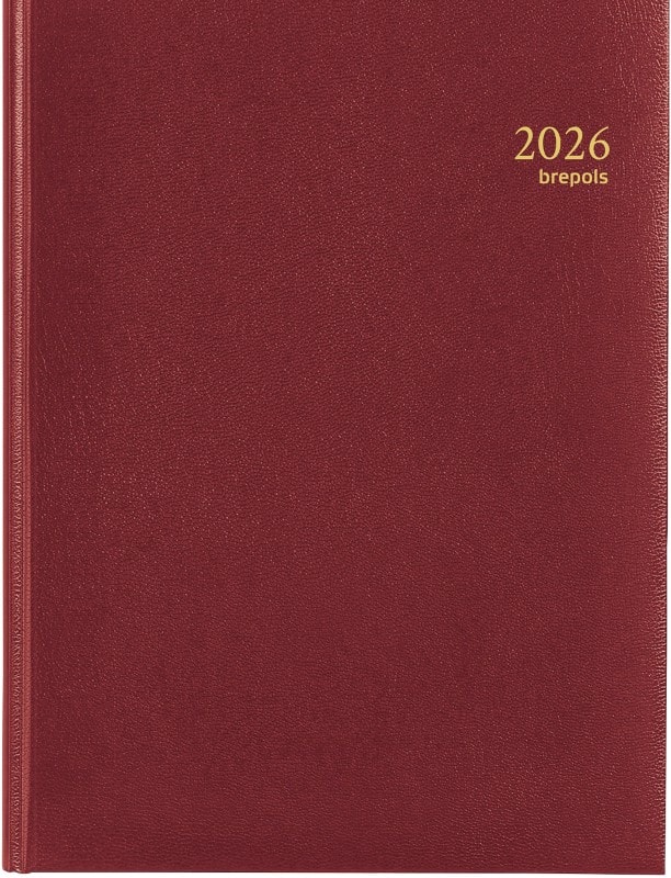 Brepols Timing Lima Agenda 2026 A5 1 Week per 2 pagina's Nederlands Bordeauxrood 0.137.1256.04.6.0