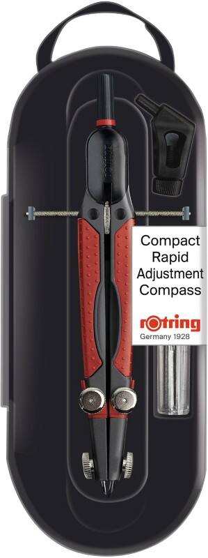 Rotring Passer Compact Zilver, zwart