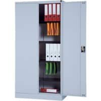 Realspace Draaideurkast Staal 4 Planken Afsluitbaar 920 x 420 x 1.800 mm Licht grijs
