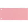 Falken Scheidingsstroken Rechthoekig A5+ Roze 100 tabs 2-gaats karton blanco 100 stuks
