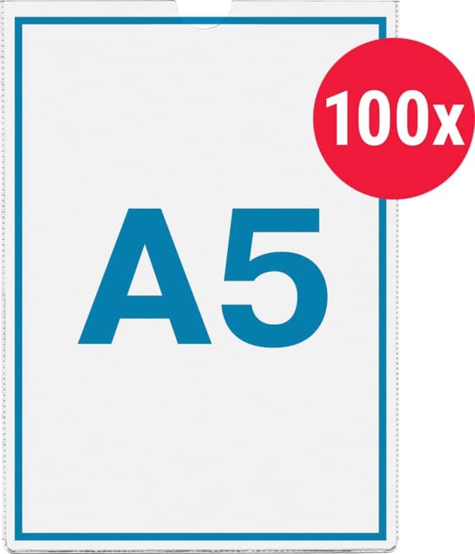 Esselte U-hoezen A5 Transparant polypropyleen 15,5 cm x 21,5 cm 100 stuks