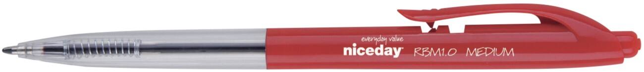 Niceday RBM1.0 Balpen Rood 10 Stuks