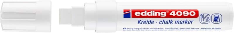 edding 4090 Niet-permanent Krijtmarker Wit Extra breed Beitelpunt 15 mm
