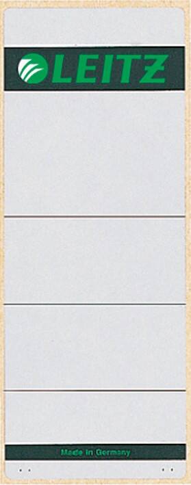 Leitz Ordnerrugetiketten 16470085 Zelfklevend A4 Grijs 6,1 x 15,7 cm 10 Stuks
