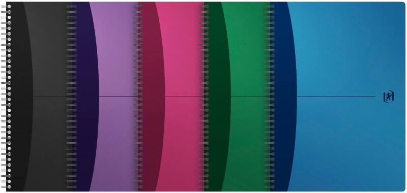 OXFORD Office Urban Mix Notitieboek A4 Geruit Spiraal gebonden Polypropyleen Kleurenassortiment 180 Pagina's 90 Vellen