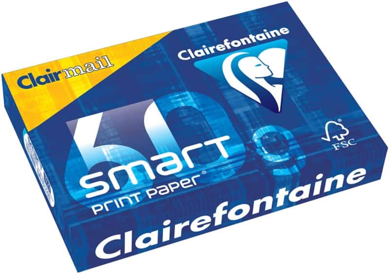 Clairefontaine Clairmail A4 Kopieerpapier Wit 60 g/m² Reliëf 500 Vellen