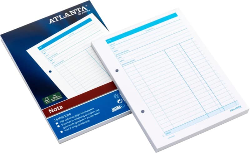 Djois Atlanta Rekeningenblok Wit A5 70 g/m² 100 Vellen