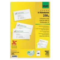 Sigel Visitekaartjes 250 g/m² Wit 10 Vellen à 10 Stuks