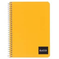 Elco Ringfix Schrijfblok A6 Geruit Spiraal gebonden Karton Geel Geperforeerd 100 Pagina's 10 Stuks à 50 Vellen