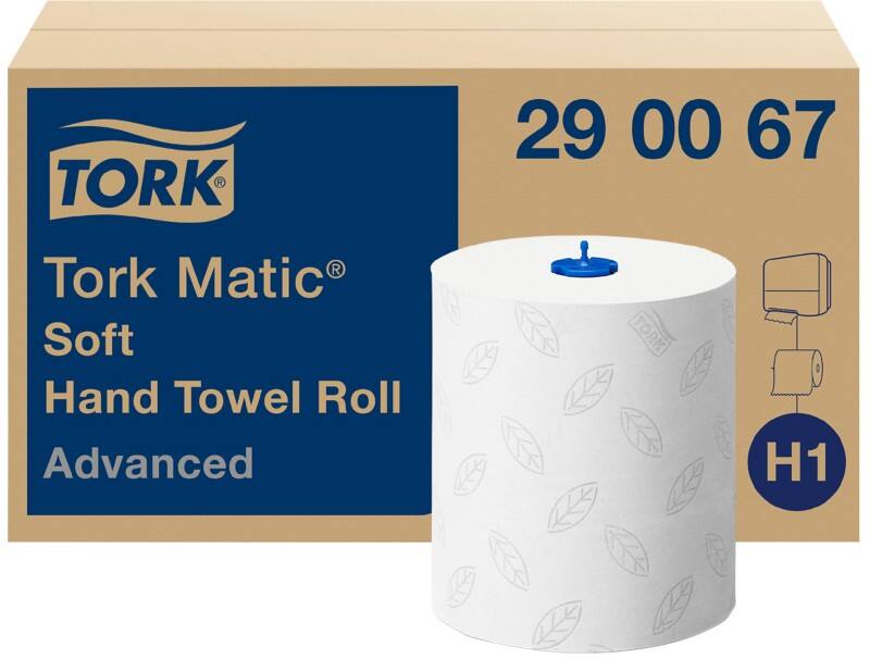 Tork Matic Advanced  Handdoek H1 Rol Wit 2-laags 0,588 m 290067 6 Rollen à 150 m