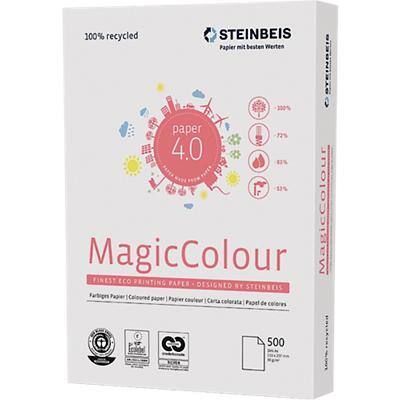 Steinbeis Gerecycled Magic Pastel Printer print-/ kopieerpapier A4 80 gram Pastel blauw 500 vellen