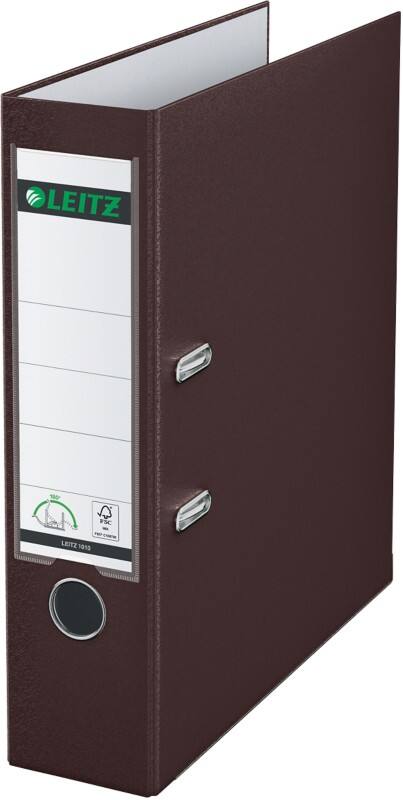 Leitz 180° Breed Ordner A4 82 mm Bruin 2 Ringen 1010 Kunststof Glad Staand