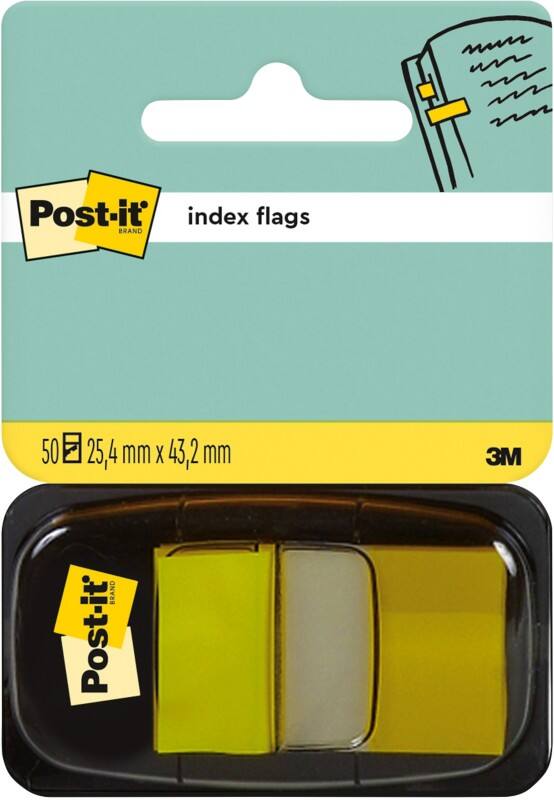 Post-it Indexen Rechthoekig 2,54 x 4,32 cm Geel I680-5-GE 50 Strips