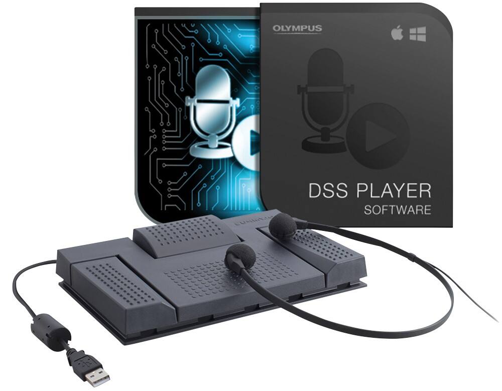 OLYMPUS Audio Transcriptieset AS-2400 Zwart