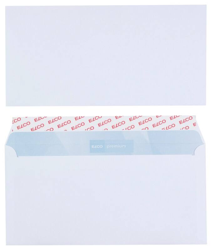 Elco Premium Enveloppen Zonder Venster C6/5 229 (B) x 114 (H) mm Kleefstrip Wit 100 g/m² 500 Stuks