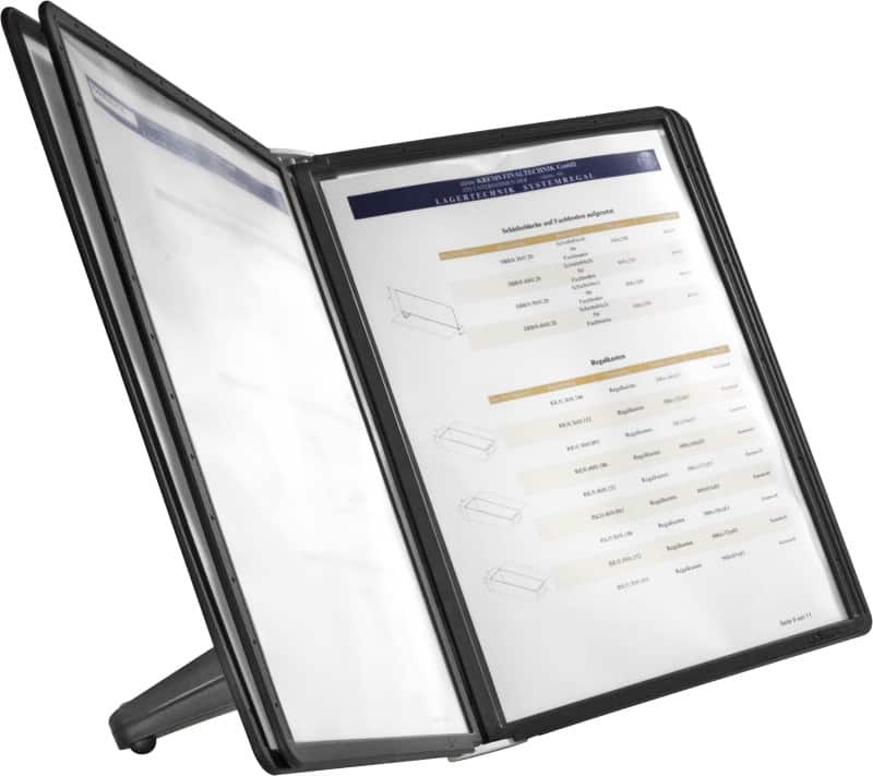 DURABLE Sherpa Zichtpanelensysteem 5 Panelen A4 Kunststof Zwart