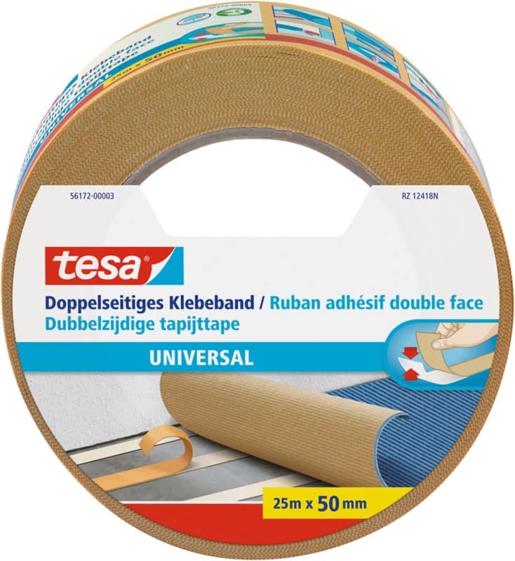 tesa Dubbelzijdige tape Universal Bruin 50 mm (B) x 25 m (L) PP (Polypropeen)