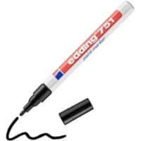 edding 751 Permanent Lakmarker Zwart Fijn Ronde punt 1 - 2 mm  Waterbestendig