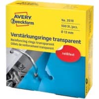 Avery Economy 3510 Versterkingsringen PP (polypropeen) Transparant 13 (Ø) mm 500 Stuks