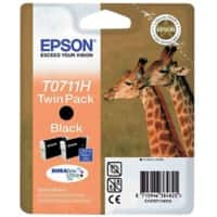 Epson T0711H Origineel Inktcartridge C13T07114H10 Zwart Duopack 2 Stuks à 11