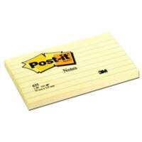Post-it Notes Gelijnd 127 x 76 mm Canary Yellow Geel 12 Blokken van 100 Vellen