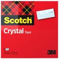 Scotch Crystal Clear Tape Plakband 19 mm x 10 m Transparant
