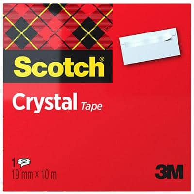 Scotch Crystal Clear Tape Plakband 19 mm x 10 m Transparant