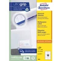 Avery Ultragrip Etiketten 3679 Klevend A4 Wit 97 x 55 mm 100 Vellen à 10 Etiketten