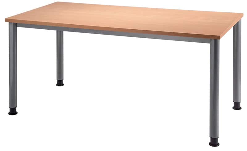 Hammerbacher Matrix Bureau Rechthoekig Beuken 4 voeten 1.600 (B) x 800 (D) x 760 (H) mm Aluminium, Hout, Kunststof, Spaanplaat