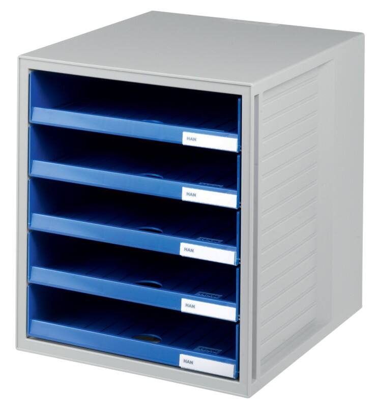 HAN Ladekastje Kunststof Blauw 5 Lades 27,5 x 33 x 32 cm