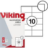 Viking Multifunctionele etiketten 4046292 Zelfklevend Speciaal Wit 105 x 57 mm 100 Vellen à 10 Etiketten
