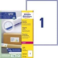 Avery UltraGrip Verzendetiketten L7167-100 Klevend A4 Wit 199,6 x 289,1 mm 100 Vellen à 1 Etiket