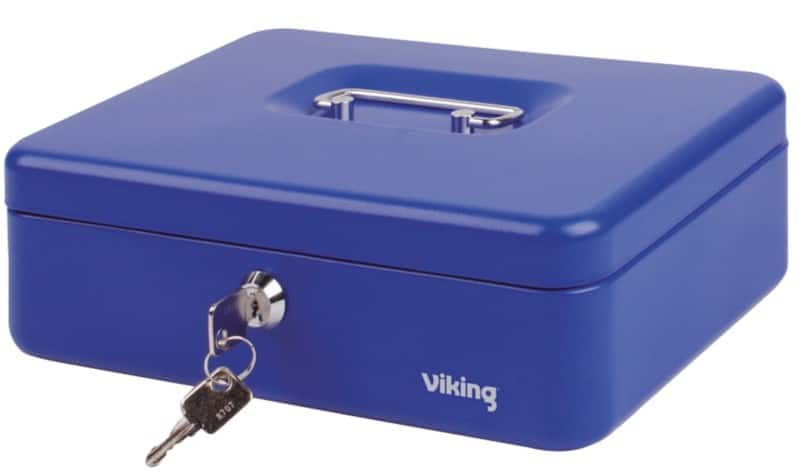 Viking Geldkist Sleutel 4 260 x 185 x 81 mm Blauw