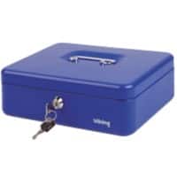 Office Depot Geldkist met sleutelslot 260 x 185 X 81mm Blauw