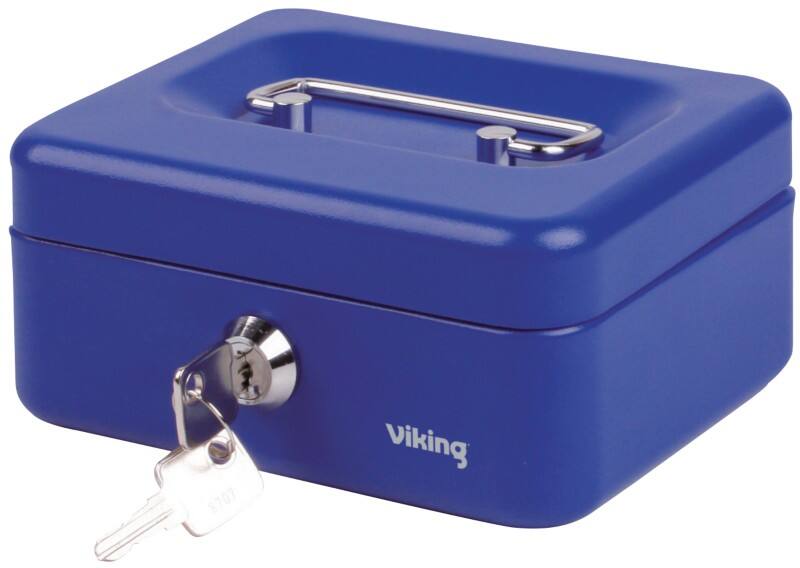 Viking Geldkist Sleutel 4 153 x 120 x 70 mm Blauw